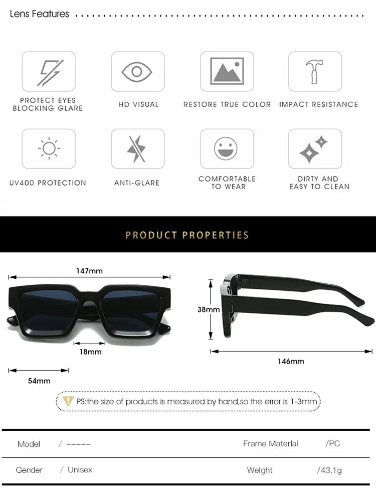 Rétro noir millionnaire nuances lunettes de soleil de luxe 2025 pour hommes concepteur célèbre marque carré lunettes de soleil homme femmes lunettes de soleil